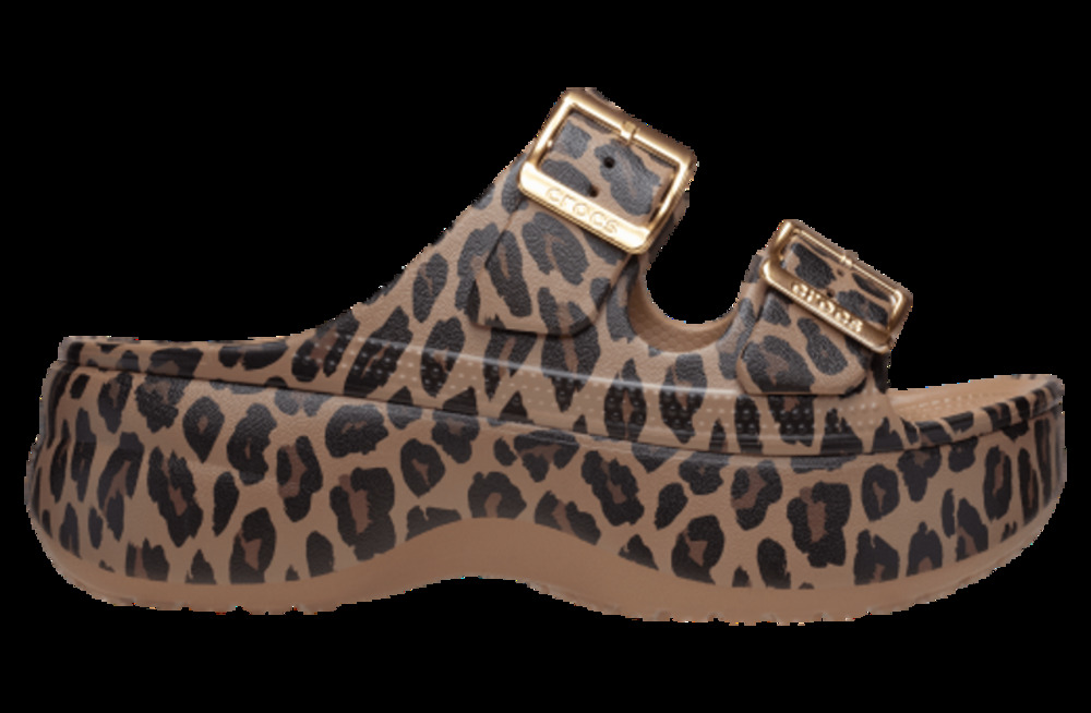 Crocs Women's Saturday Platform Sandals in a  Leopard Print, Sz. 6 NWT